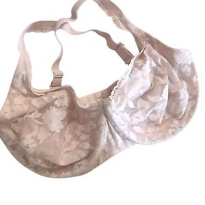 Bali 6590 Passion for Comfort Minimizer Bra Pink Floral Lace 36DDD Underwire‎